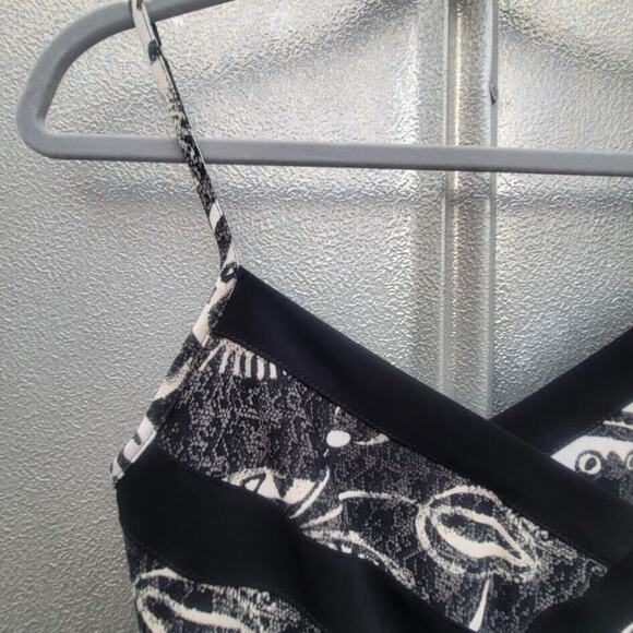 Joseph Ribkoff Black & Tan Floral Sheath Dress Size 4 - Picture 4 of 8